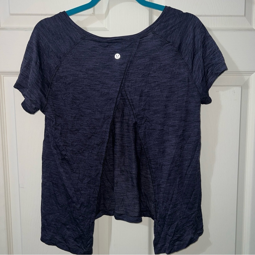 lululemon athletica Dark Blue Short Sleeve Top